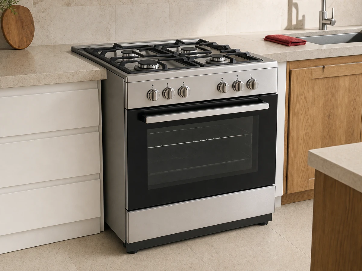 gas cooker with oven — illustrative photo
