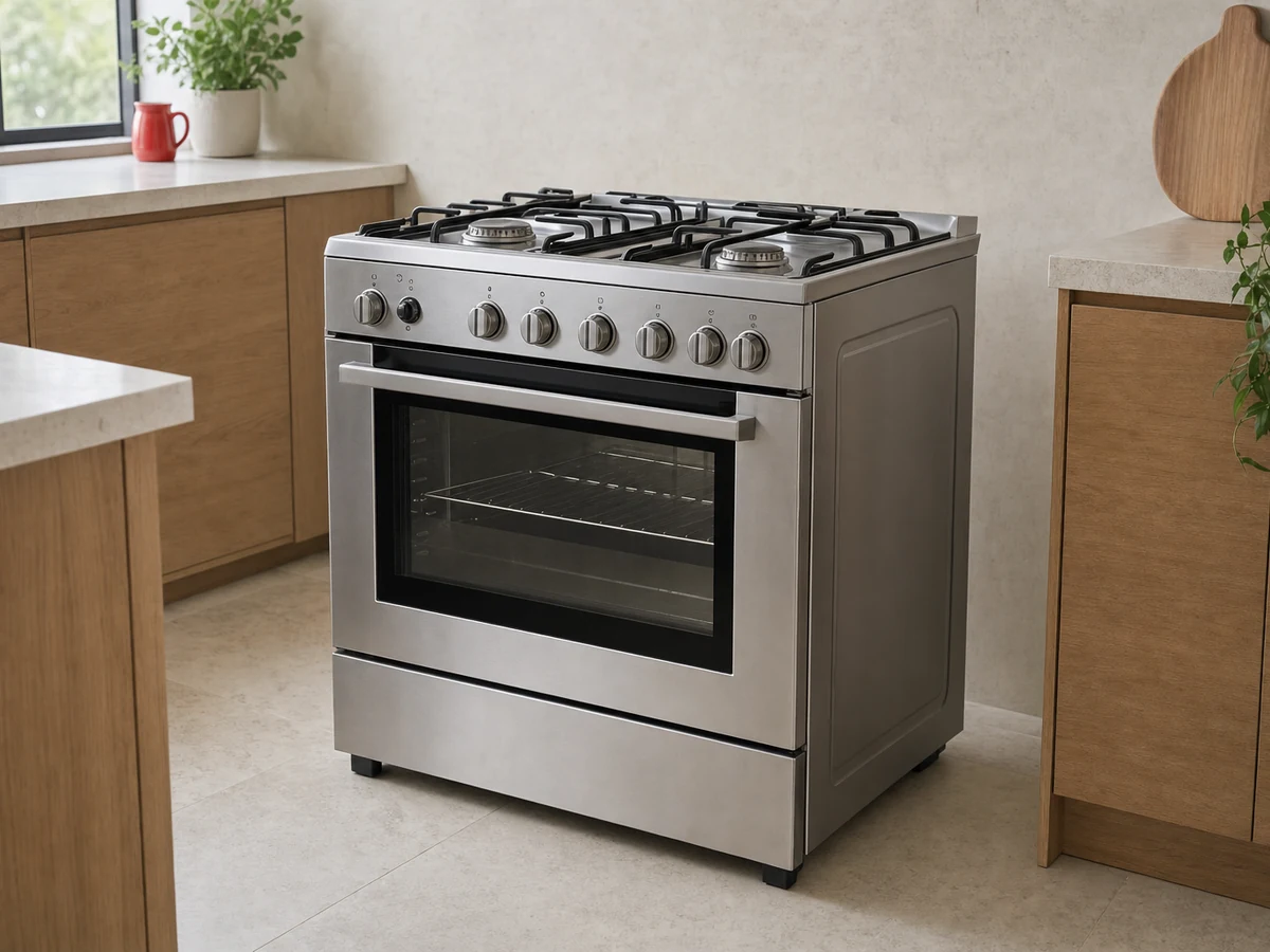 gas cooker with oven — illustrative photo