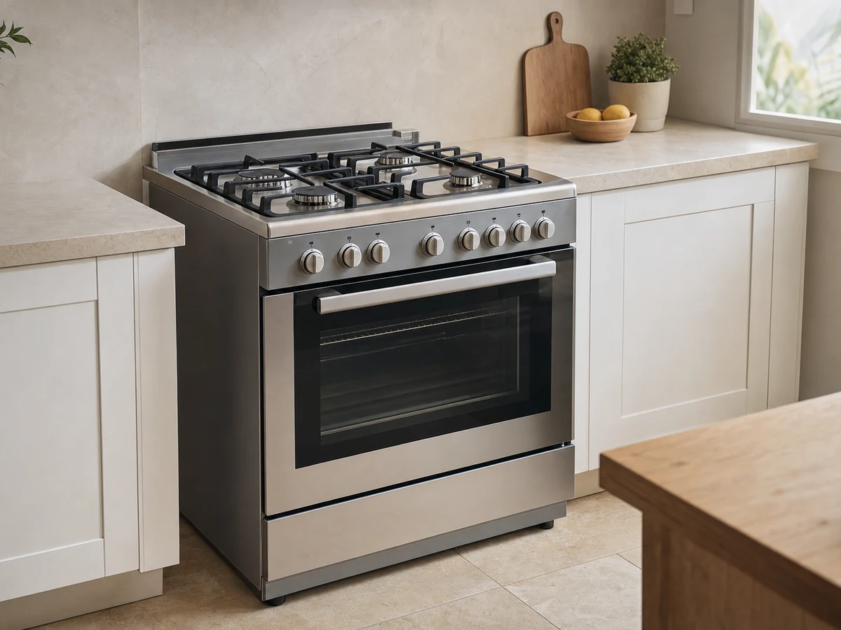 gas cooker with oven — illustrative photo